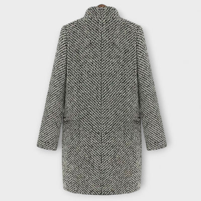 Amelia | Wool Houndstooth Coat