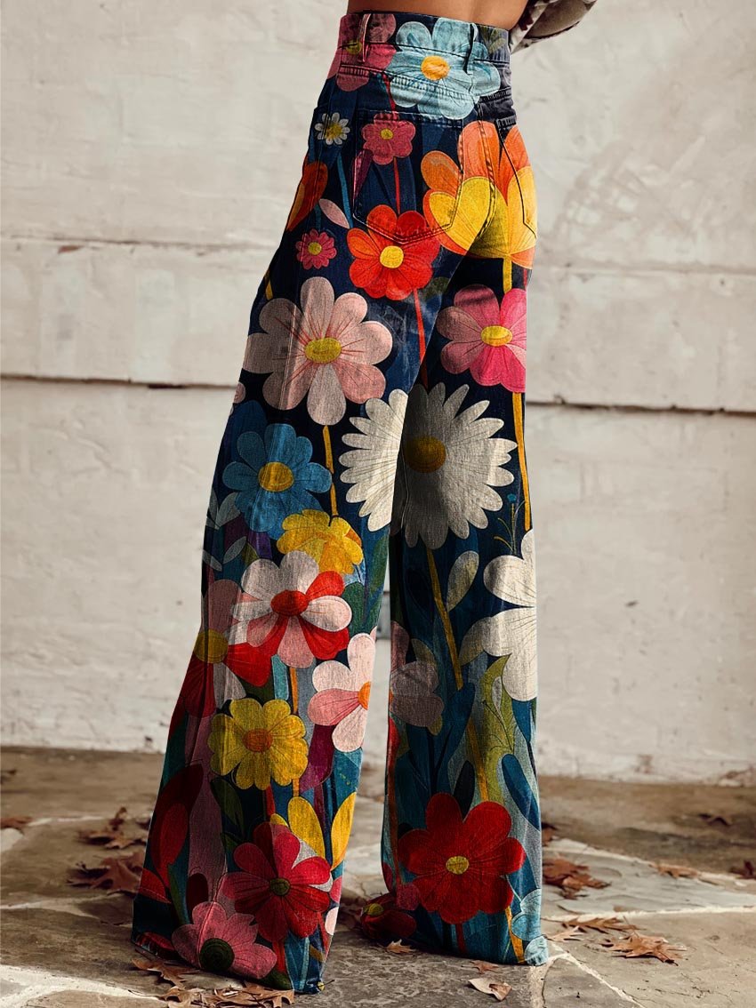 Jenny | Modern Floral Elegant Trousers