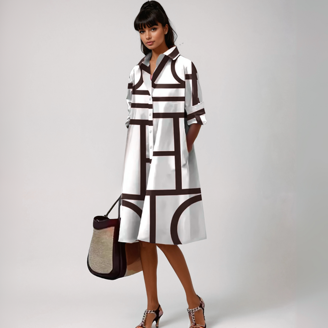 Amelia™ | MIDI DRESSES WITH GEOMETRIC PATTERN