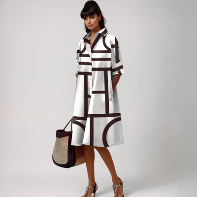 Amelia™ | MIDI DRESSES WITH GEOMETRIC PATTERN