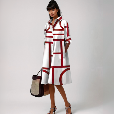 Amelia™ | MIDI DRESSES WITH GEOMETRIC PATTERN